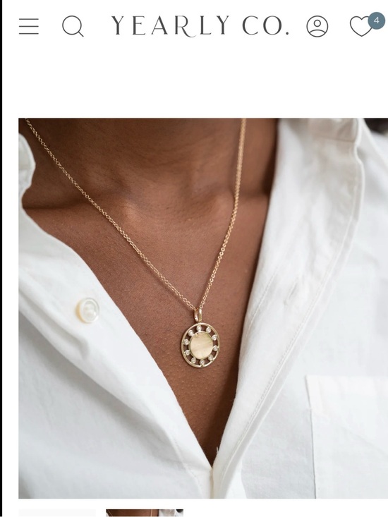 Yearly co Jewelry - 14k gold Initial ‘M’ pendant